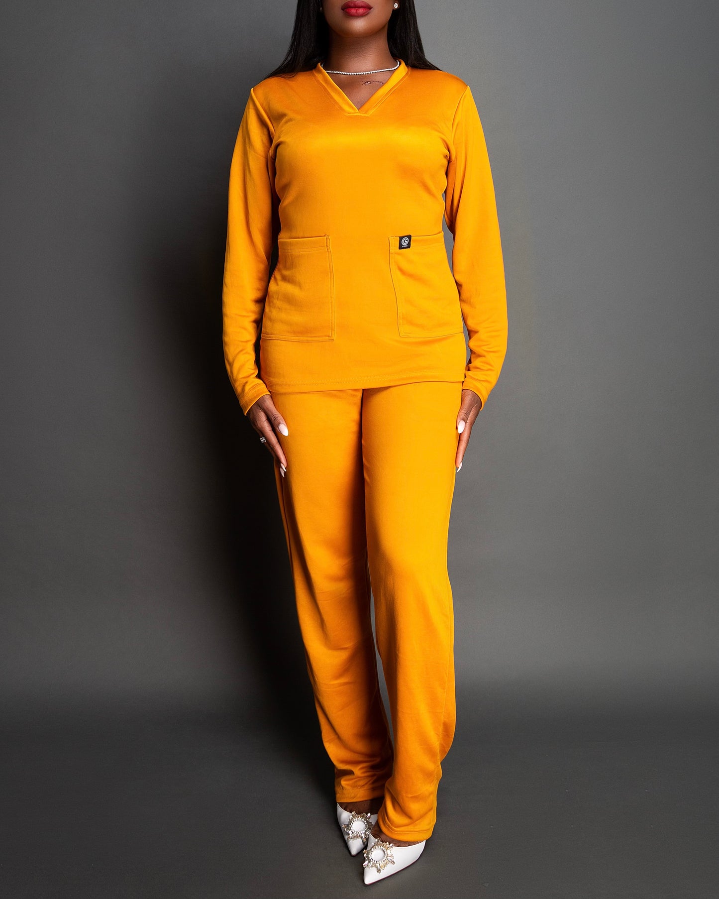 AKA Tailored Top — Saffron